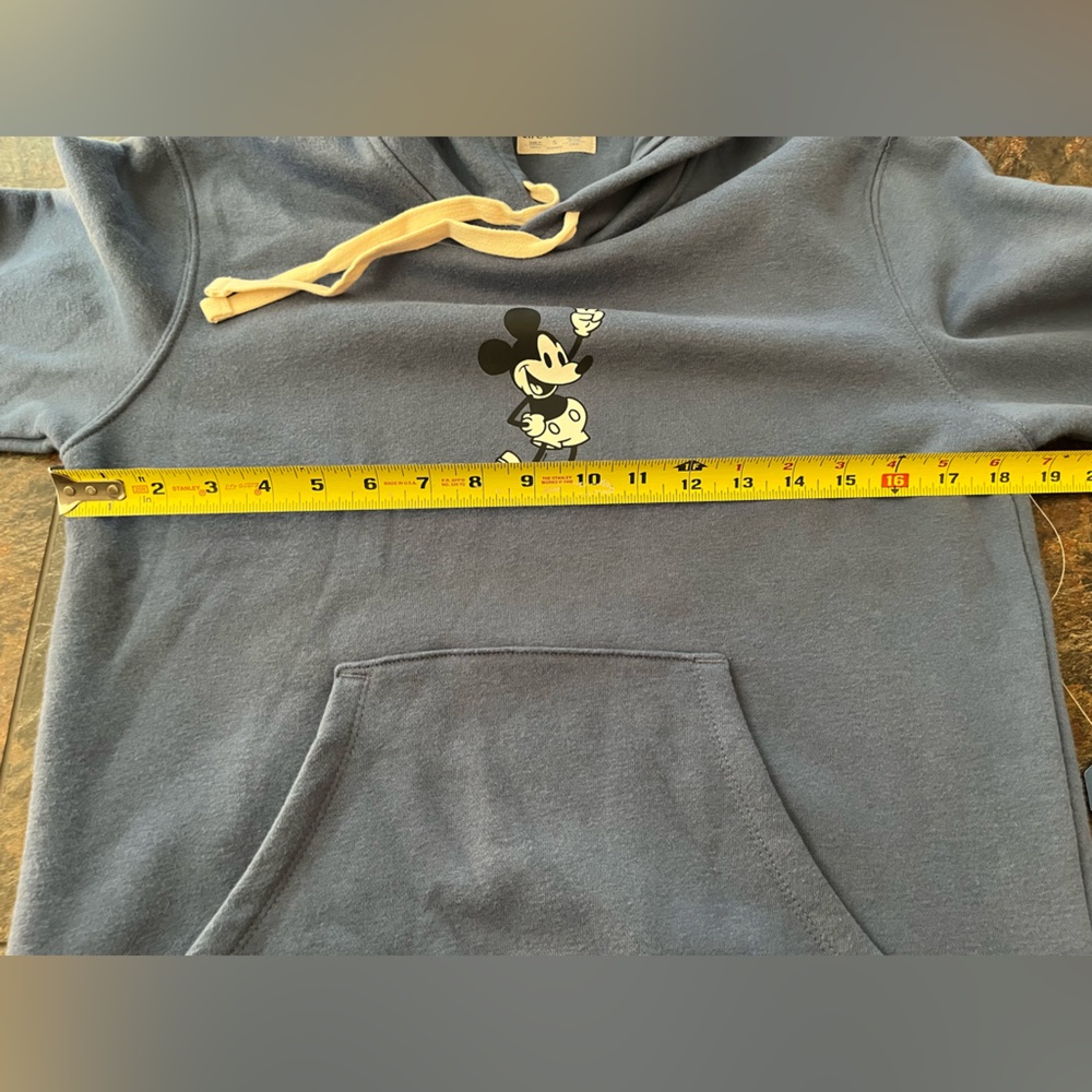New women’s Life Is Good Disney Mickey Mouse blue pull over hoodie. Size small - Picture 13 of 15